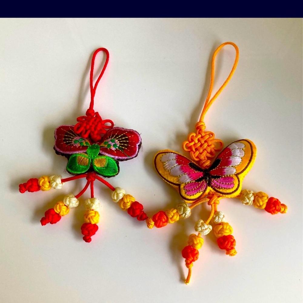 Butterfly Ornaments Chinese Knot key Car Deco
